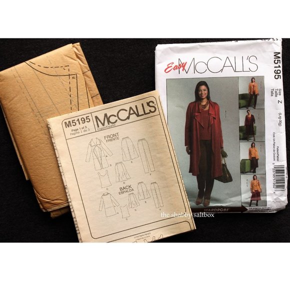 VTG 2006 McCall's MP195 Large XL Wardrobe Sewing Pattern Jacket Top Skirt Gaucho - Picture 1 of 4
